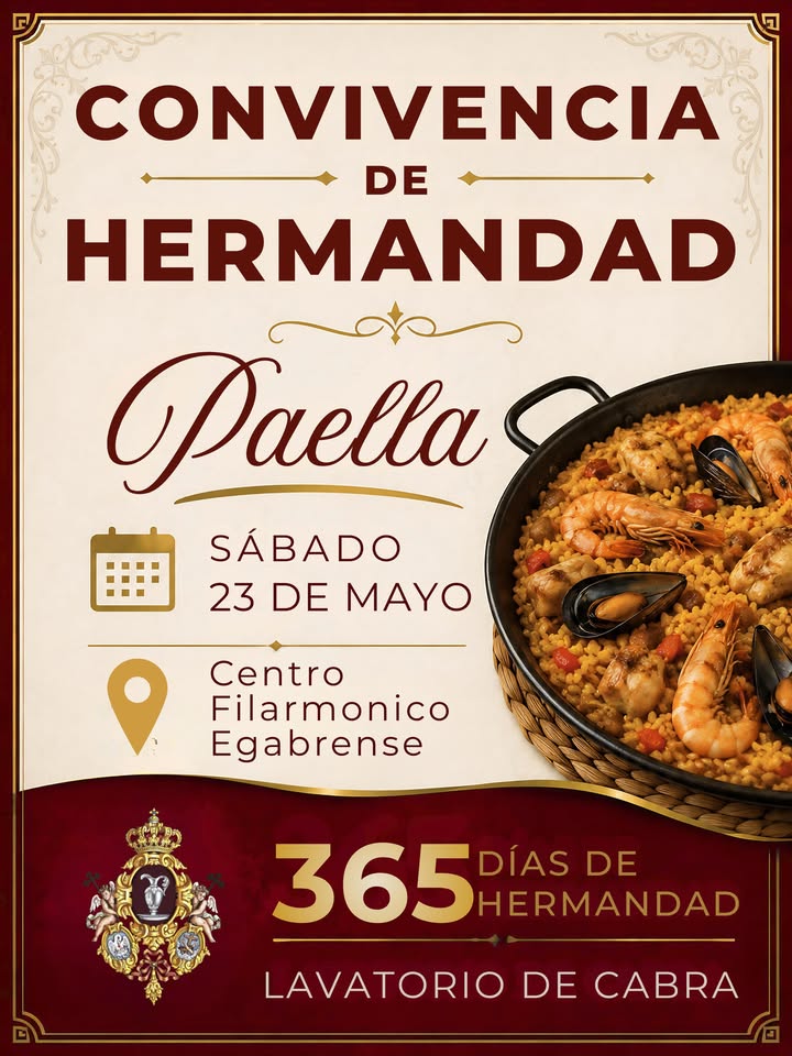 Convivencia y paella de Hermandad el 23 de mayo