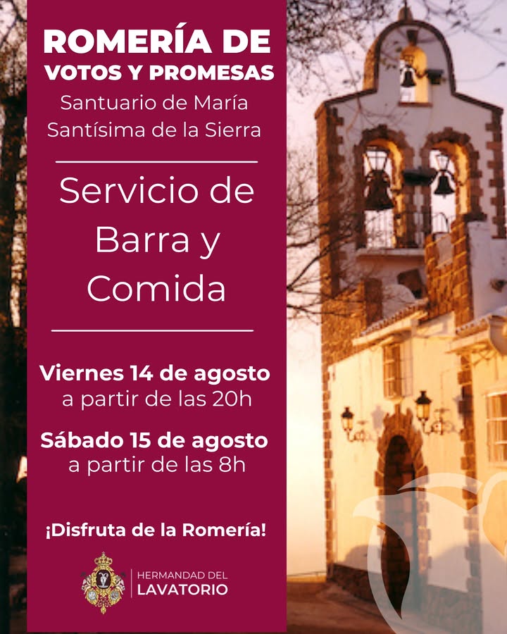 La Hermandad del Lavatorio participa en la CXIII Romería de Votos y Promesas en honor a la Virgen de la Sierra