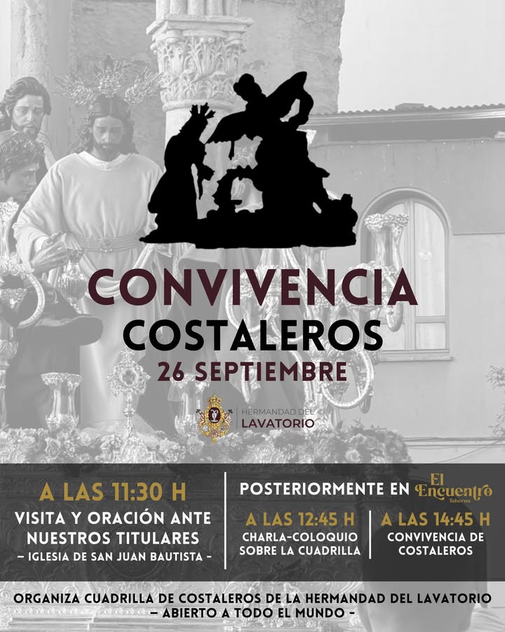 Convivencia de Costaleros de la Hermandad del Lavatorio el 26 de septiembre